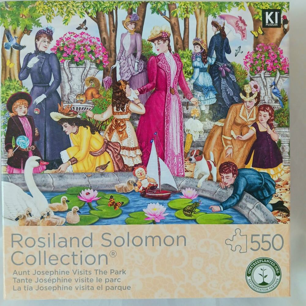 KI Puzzles "Aunt Josephine Visits The Park" 550 Piece Victorian Puzzle